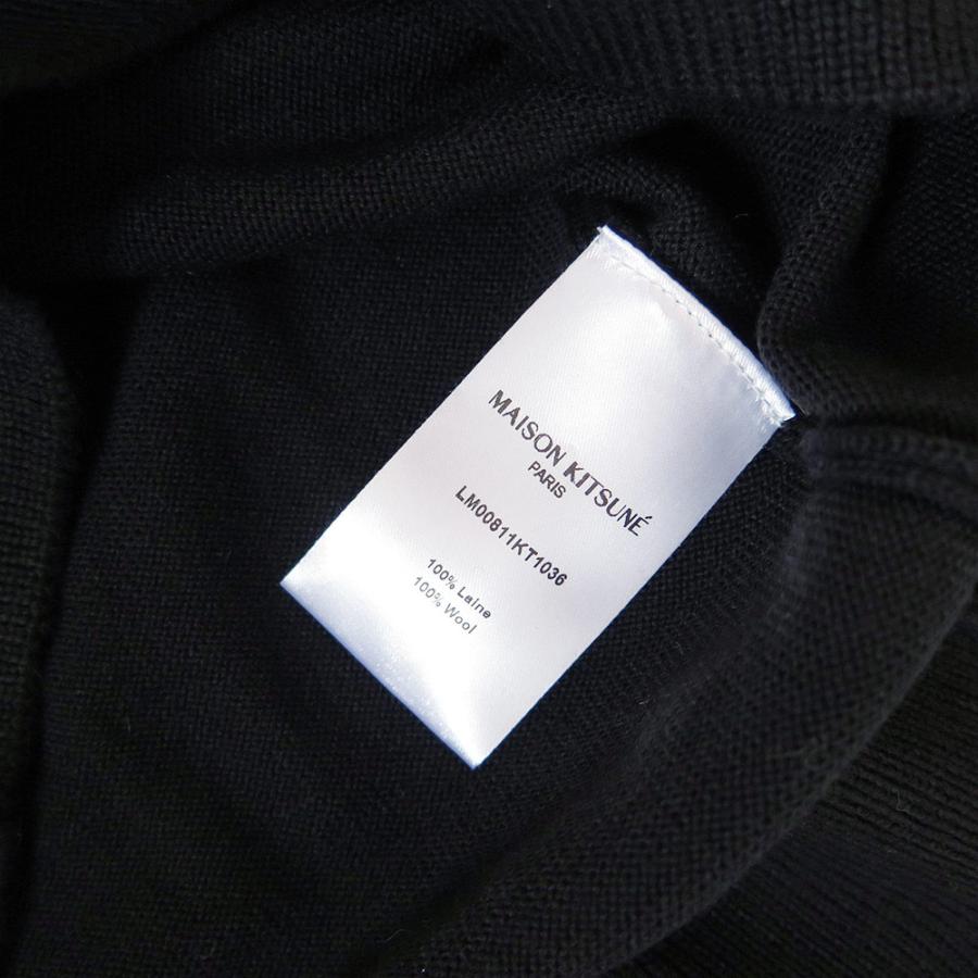 並行輸入品 メゾンキツネ セーター メンズ LM00811KT1036 P199 ニット 長袖 ボールド フォックス ヘッド パッチ レギュラーサイズ ブラック MAISON KITSUNE 爆買_7