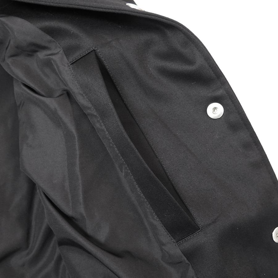 並行輸入品 メゾンキツネ ジャケット メンズ LM02233WW0093 P199 グレー フォックスヘッド パッチ コットン サテン テディ ブルゾン アウター ブラック 黒 爆買の画像
