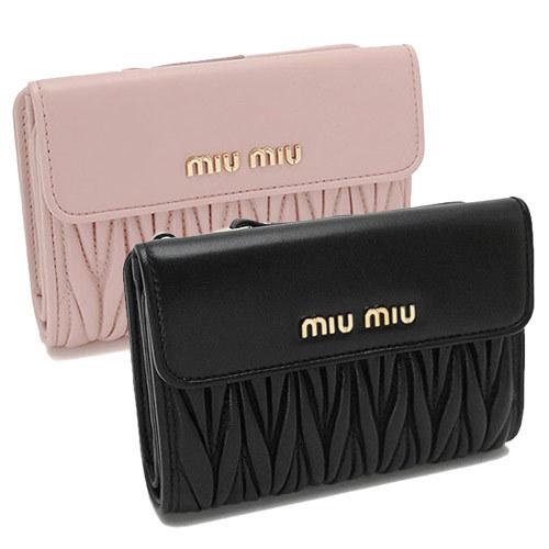 ミュウミュウ 折財布 レディース 5ML225 N88 二つ折り財布 マテラッセ