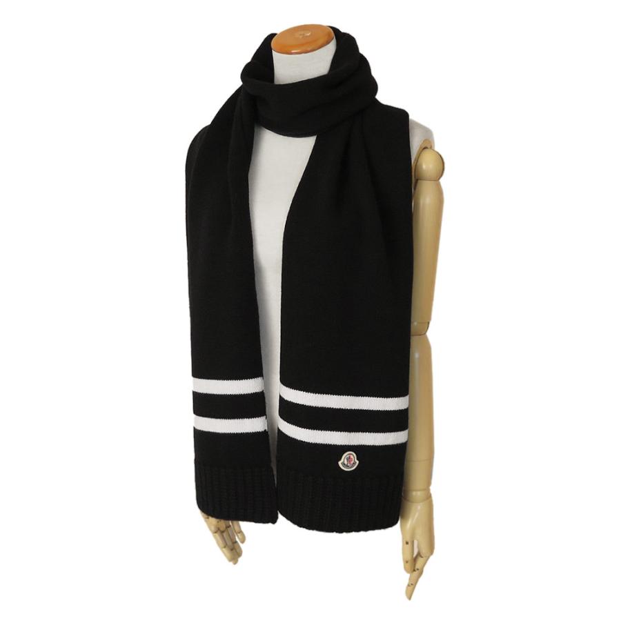 モンクレール マフラー 3C00012 M1127 ストール スカーフ ボーダー ウール カシミヤ MONCLER 爆買の画像