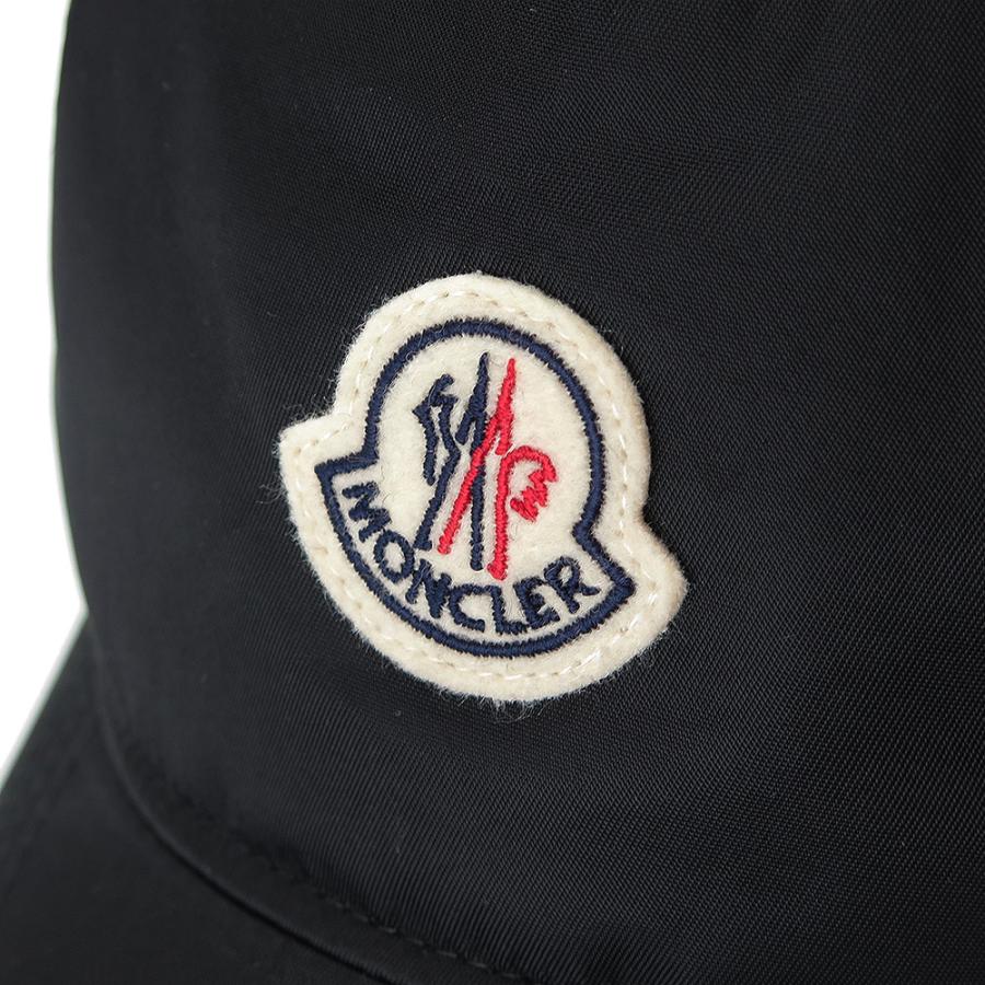 モンクレール キャップ 3B00030 0U098 999 ベースボールキャップ 帽子 サテン ブラック 黒 MONCLER