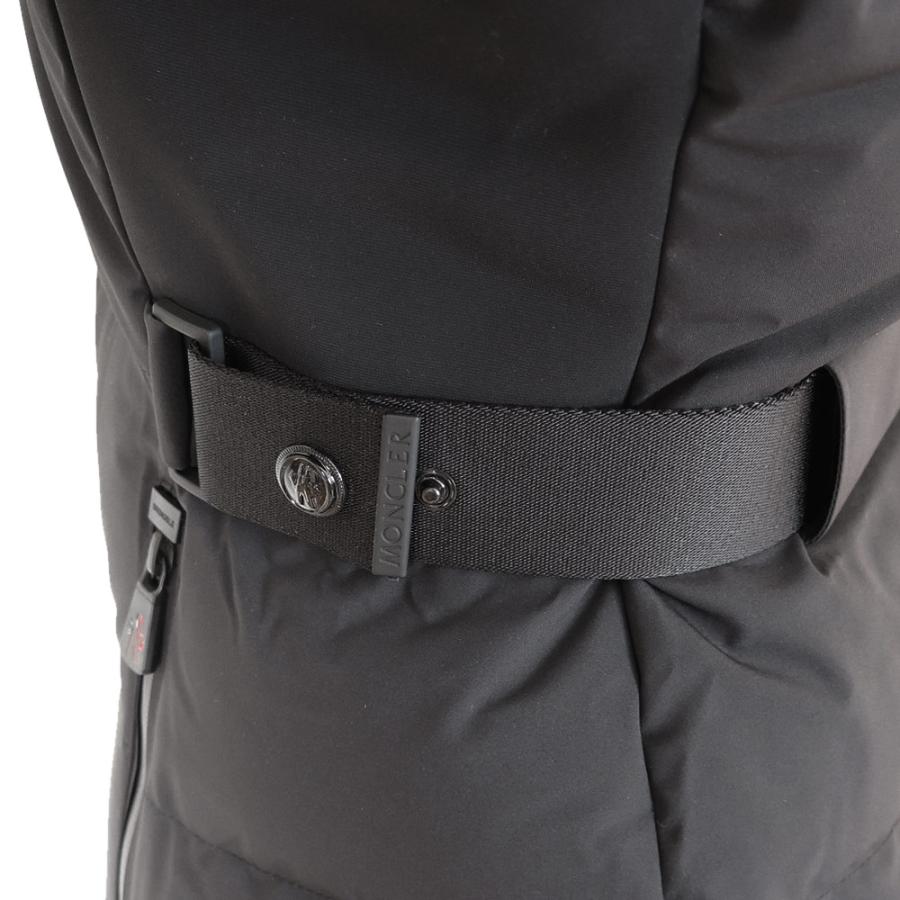 極美品 モンクレール ティニュヴィエル ダウンコート ベルト未使用 ブラック MONCLER（モンクレール） ウエストベルト フルジップ ダウンコート