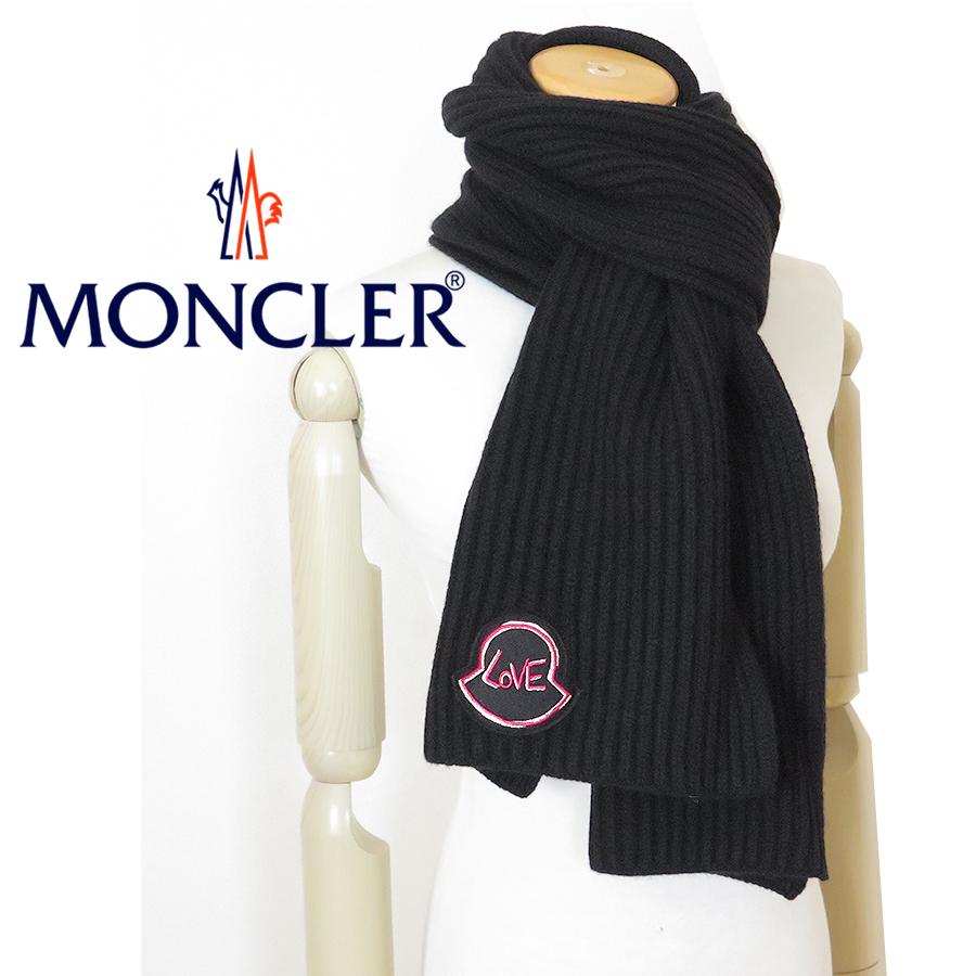 モンクレール マフラー ストール 3C00021 M1127 999 ウール カシミア ブラック MONCLER SCIARPA モンクレール  LOVE Muffler : monclermuffler : 1pia - 通販 - Yahoo!ショッピング