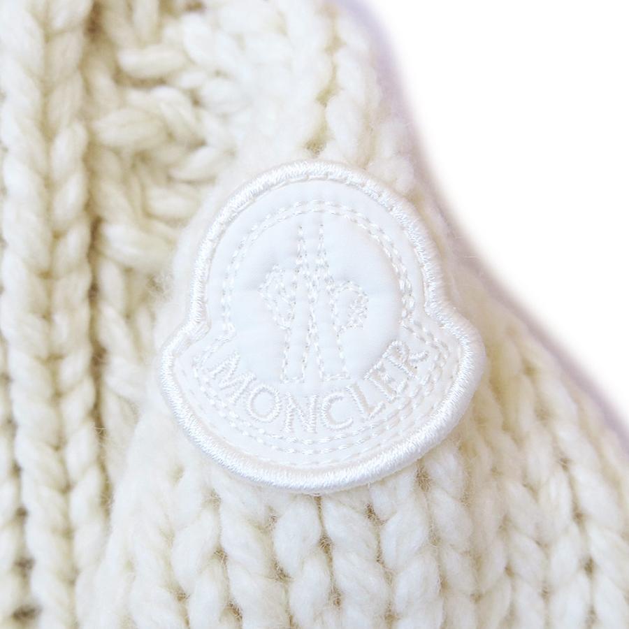 モンクレール セーター レディース 9D00003 M4708 034 ニット 厚手 Vネック 長袖 ホワイト MONCLER 爆買の画像