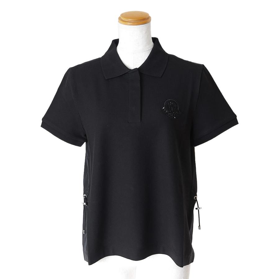 モンクレール moncler ポロシャツ スパンコール ロゴ ブラック 【公式
