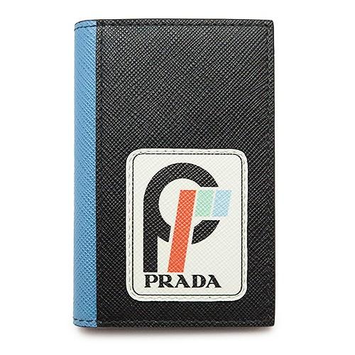 プラダ カードケース メンズ 名刺入れ レザー ブラック マーレ 2mc101 Saffiano Patch Nero Mare Erhamah Com
