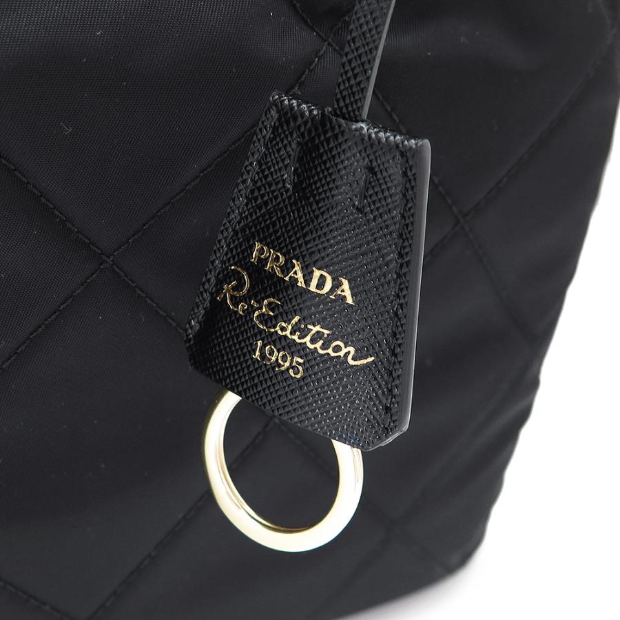 プラダ ショルダーバッグ レディース Re-Edition 1995 チェーンバッグ トートバッグ 三角ロゴ ブラック 黒 PRADA 1BG529 2AOS F0002_7