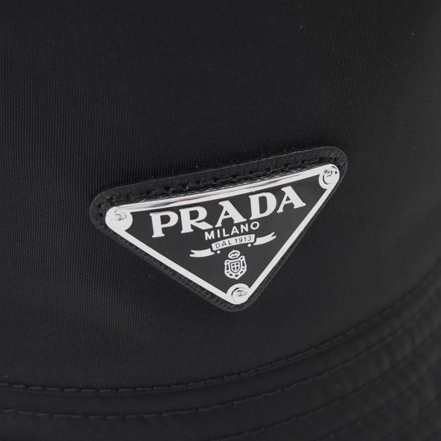 プラダ バケットハット 2HC137 2DMI F0002 バケツハット 帽子 トライアングルロゴ ブラック 黒 PRADA TESSUTO NERO｜1pia｜05