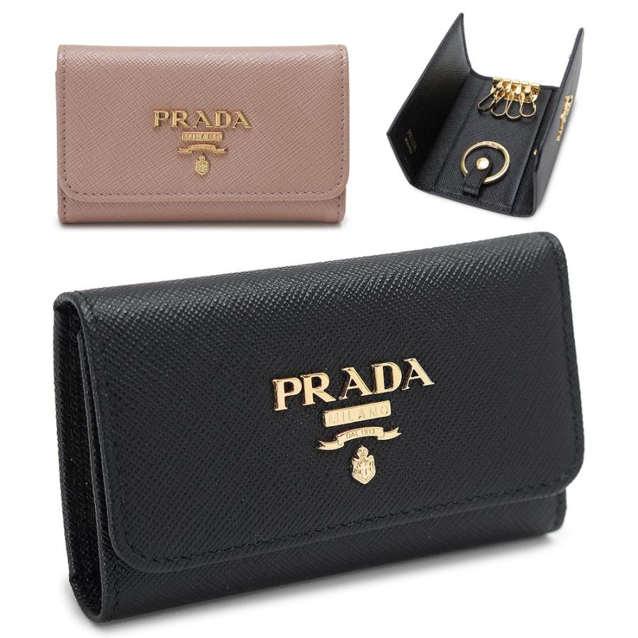 プラダ PRADA 4連キーケース キーホルダー サフィアーノ レザー-