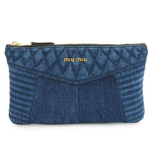 miu miu（ミュウミュウ） クラッチバッグ RP0374 2A87 F0154/DENIM