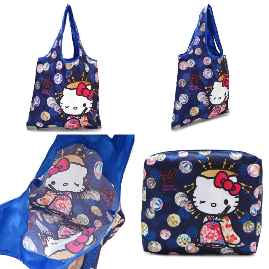 sanrio（サンリオ） トートバッグ ハローキティ 和柄 サテン エコ