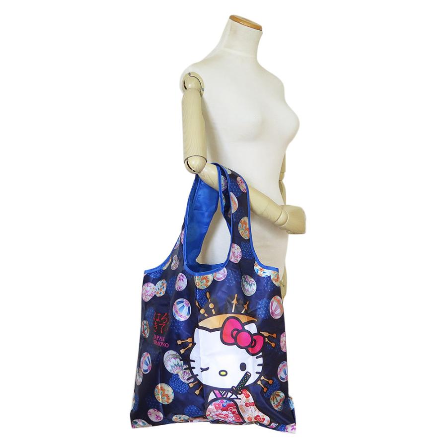 sanrio（サンリオ） トートバッグ ハローキティ 和柄 サテン エコ
