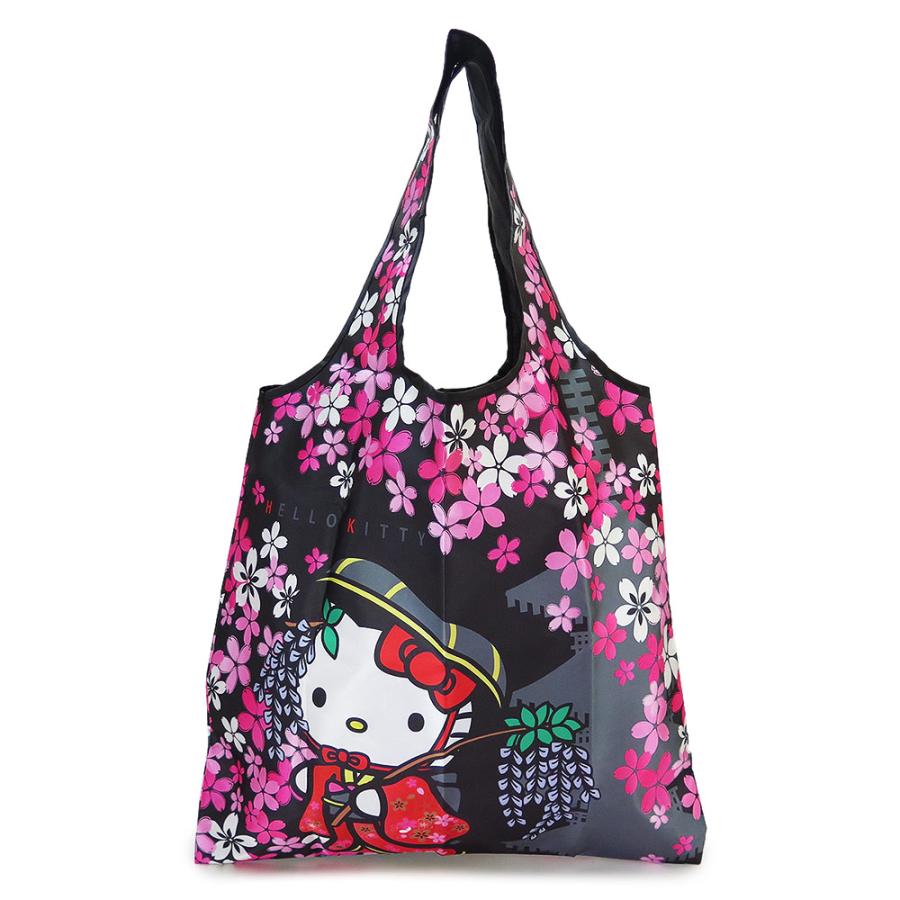 sanrio（サンリオ） トートバッグ ハローキティ 和柄 サテン エコ