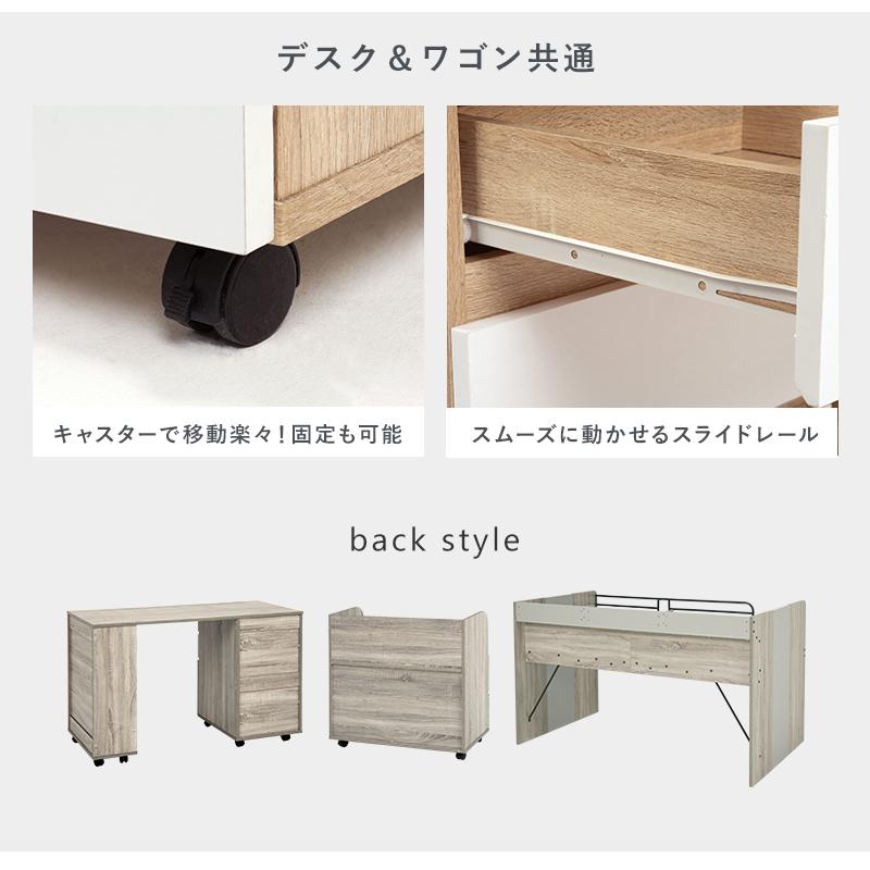 システムベッド RB-1642S ロフトベッド シングル ミドルタイプ デスク 机 ワゴン 宮棚 コンセント付き 木目調 ベッド下収納 【メーカー直送品】 [WDS]_17