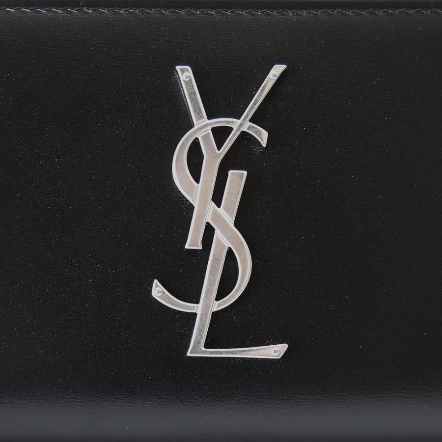 サンローラン 長財布 617415 0SX0E 1000 ラウンドファスナー YSLロゴ モノグラム カサンドラ レザー ブラック 黒 SAINT  LAURENT 2023年秋冬新作