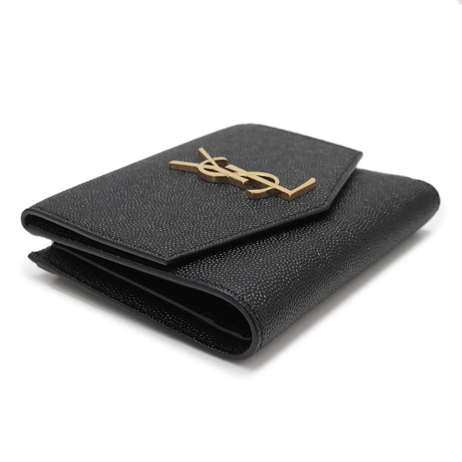 YSL レザー 三つ折り財布 Yves Saint Laurent（イヴ・サンローラン） サンローラン 財布 三