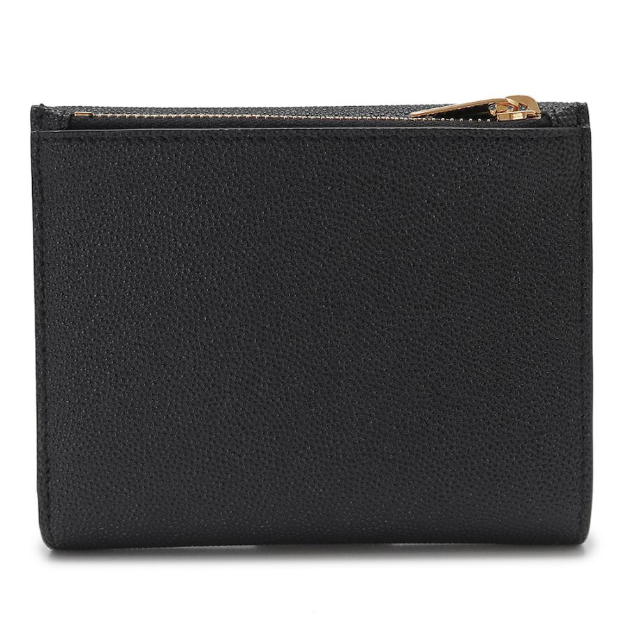 サンローラン 折財布 レディース アップタウン コンパクトウォレット 582296 1GF0J 1000 二つ折り財布 YSLロゴ レザー ブラック SAINT LAURENT 2026年春夏新作の画像