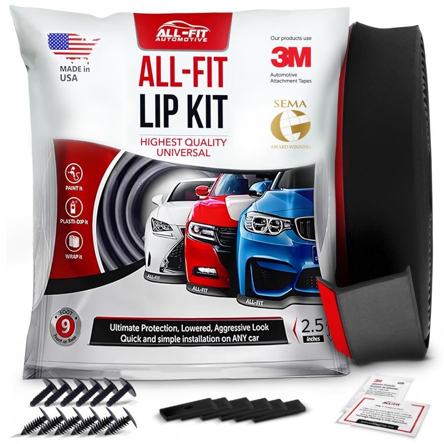 【並行輸入品】All Fit Automotive 2.5インチ ユニバーサルバンパーリップスプリッターキット   フロントまたはリア用アゴスポ | 