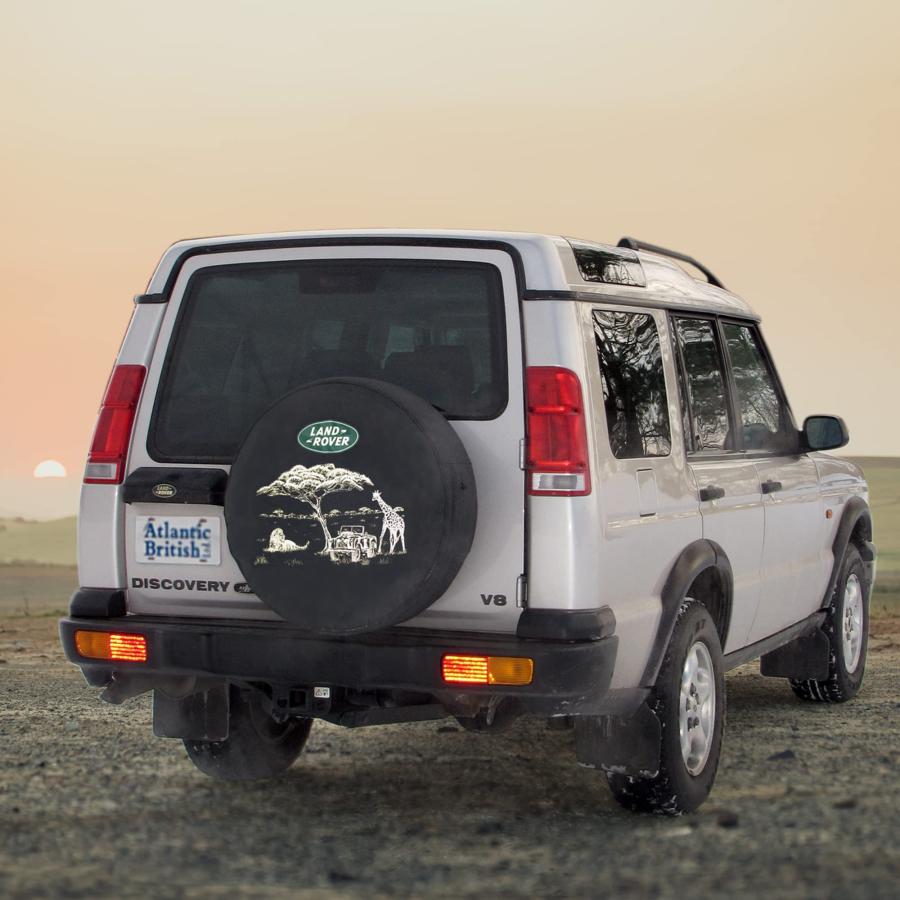 LAND ROVER スペアタイヤカバー ディスカバリー純正 並行輸入品】純正サファリシーン ソフトビニールスペアタイヤカバー