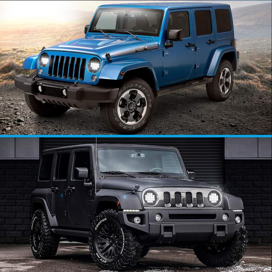 JKラングラーヘッドライト　ZHANOSI TJ CJ LJ LED 2個セット JKラングラーヘッドライト ZHANOSI TJ CJ LJ LED 2個セット 楽天