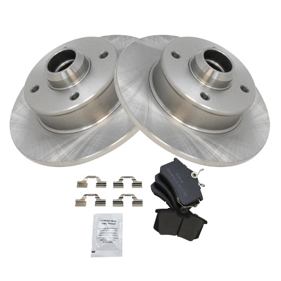 並行輸入品】Rear Premium Posi Metallic Brake Pad & Rotor Kit Set