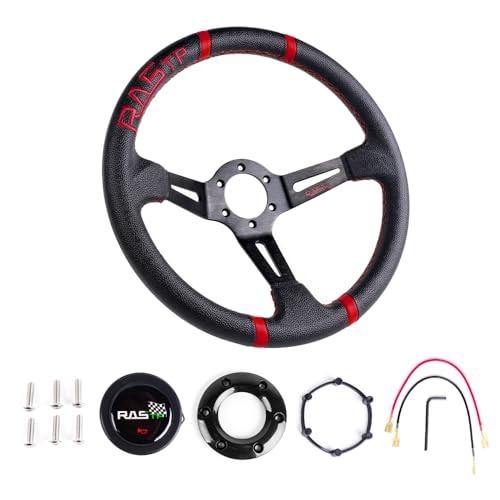並行輸入品】RASTP ステアリング ハンドル 直径345mm 軽量アルミニウム