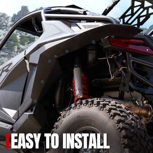 【並行輸入品】A&UTV PRO フロント&リアフェンダーフレアエクステンション Polaris RZR Pro XP用最大カバー A & UTの画像
