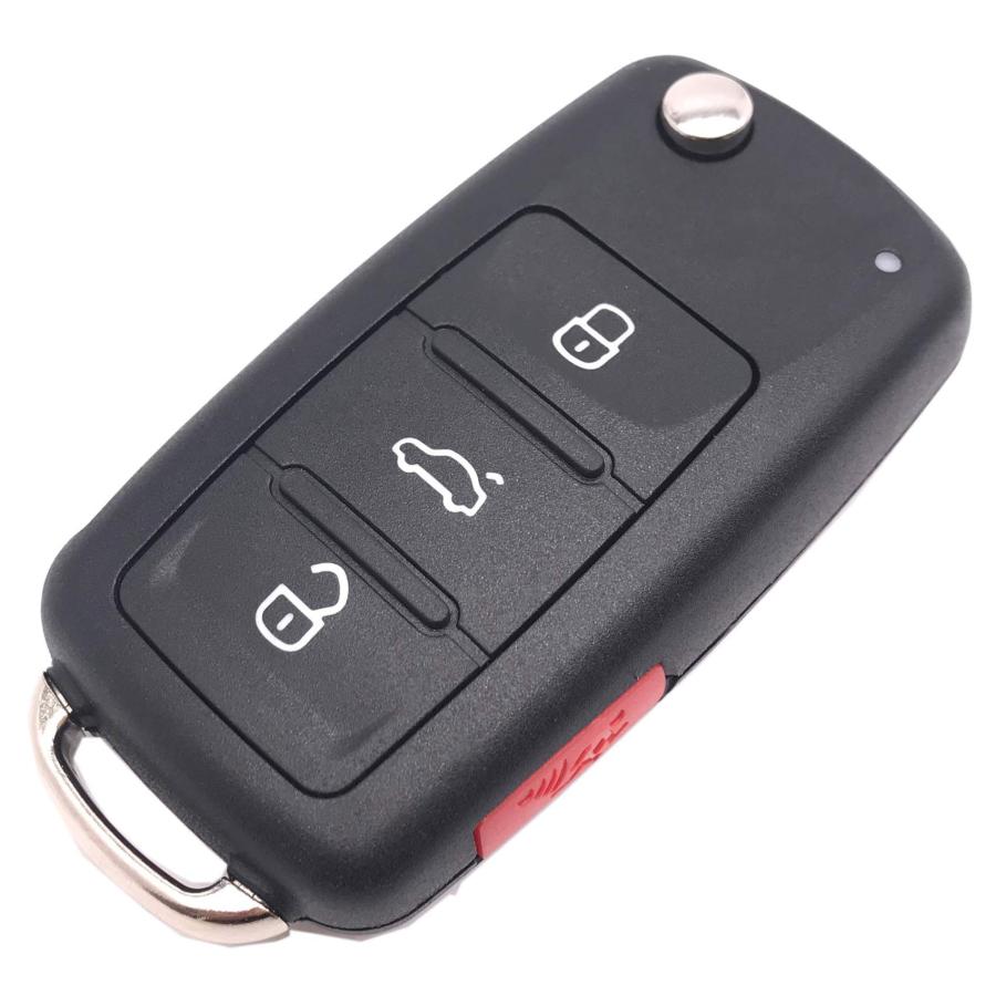 【並行輸入品】Car Key Fob Case Shell Fit for V W olkswagen GTI Jetta Eos Gol ...