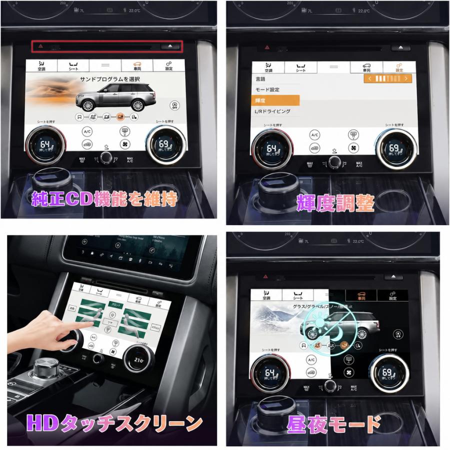 タッチスクリーン。エアコン本体。 並行輸入品】10インチ タッチスクリーン 空調エアコンパネル