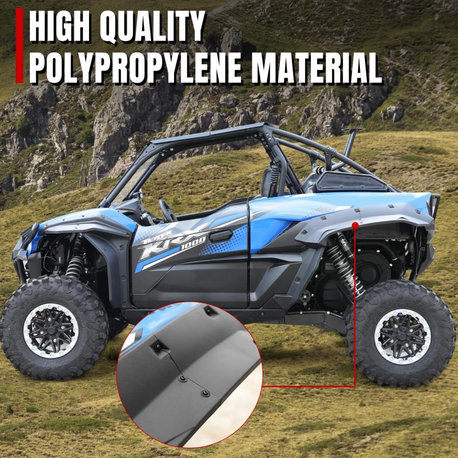 【並行輸入品】KRX 1000 幅広拡張フェンダーフレア A & UTV PRO フロント&リア XXL マッドフラップ マッドガードエクステンの画像