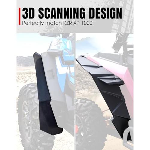 【並行輸入品】A & UTV PRO 幅広フロントマッドフラップ&リアフェンダーフレアキット Polaris RZR XP/XP 4 1000の画像