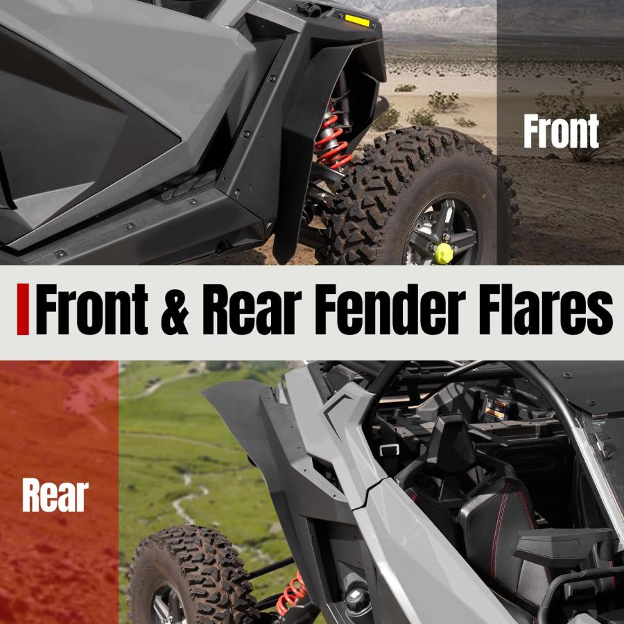 【並行輸入品】A & UTV PRO マッドフラップ&リアホイールウェルブロックオフキット Polaris RZR PRO XP/XP 4 20の画像