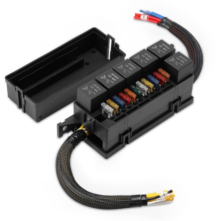 NASA4ピン リレーボックス 並行輸入品】12V 自動車用リレーヒューズボックス 配線済みリレー