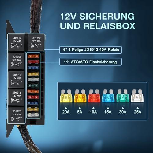 並行輸入品】12V 自動車用リレーヒューズボックス 配線済みリレー