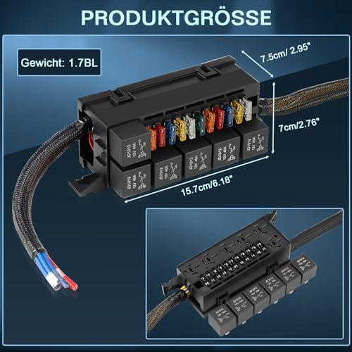 並行輸入品】12V 自動車用リレーヒューズボックス 配線済みリレー