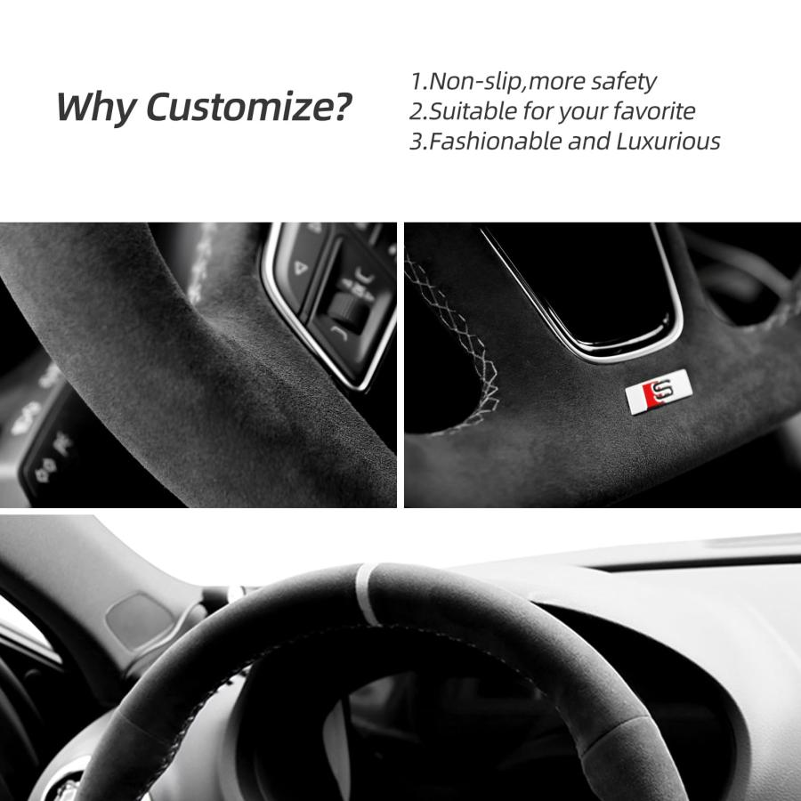 並行輸入品】Alfanxi ハンドステッチ アルカンターラ ハンドルカバー