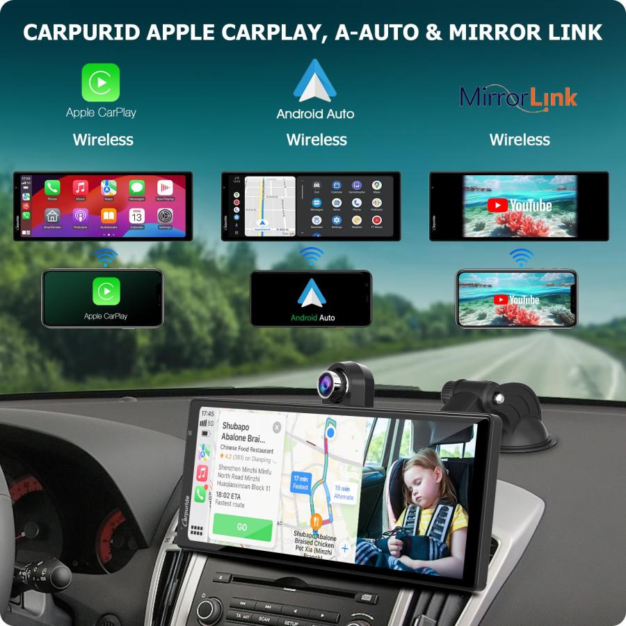 新品未開封バイクナビ Carpuride carplay ワイヤレス Amazon.co.jp: Carpuride スマートモニター バイク ディスプレイ