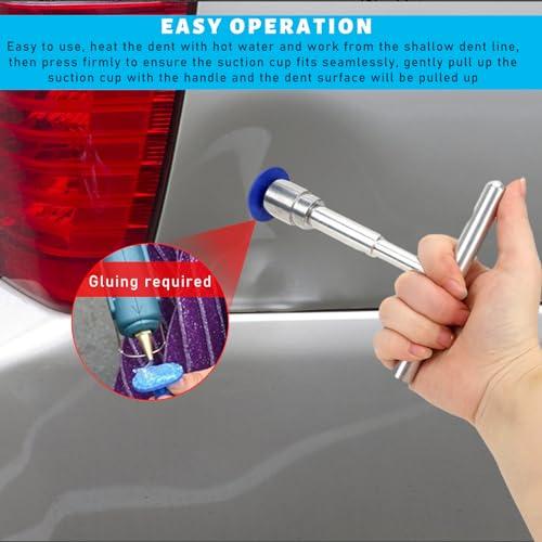 【並行輸入品】Suvnie 18個 カーデントプーラーキット ペイントフリー ボディデントリムーバー スライドハンマー付き 自動車 小さなへこみ |  | 07