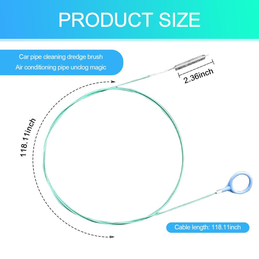 【並行輸入品】yvshy 車用サンルーフパイプクリアブラシ 1本 9.84フィート POM ナイロン回転ブラシ エアコンパイプ 排水穴クリーニン |  | 03