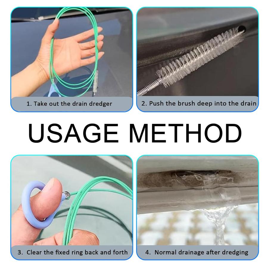 【並行輸入品】yvshy 車用サンルーフパイプクリアブラシ 1本 9.84フィート POM ナイロン回転ブラシ エアコンパイプ 排水穴クリーニン |  | 06