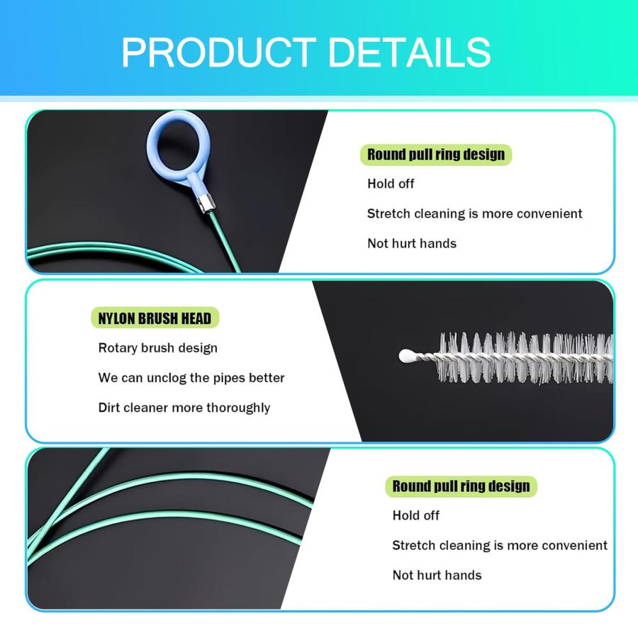 【並行輸入品】yvshy 車用サンルーフパイプクリアブラシ 1本 9.84フィート POM ナイロン回転ブラシ エアコンパイプ 排水穴クリーニン |  | 09