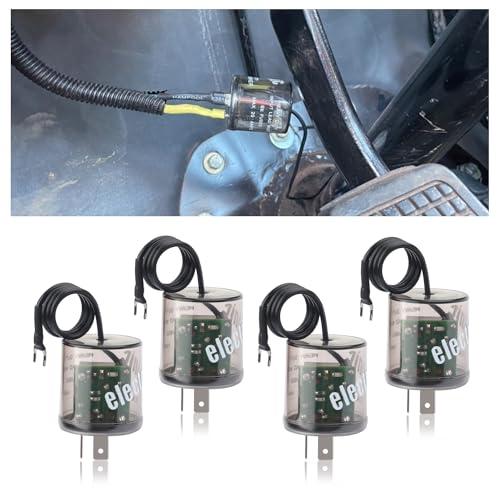 並行輸入品】LEDフラッシャーリレー 2ピン アース線付き 4個 12V