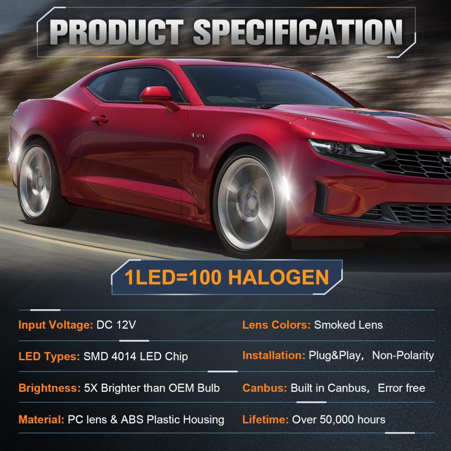 並行輸入品】 POPMOTORZ LED Side Marker Lights Compatible With