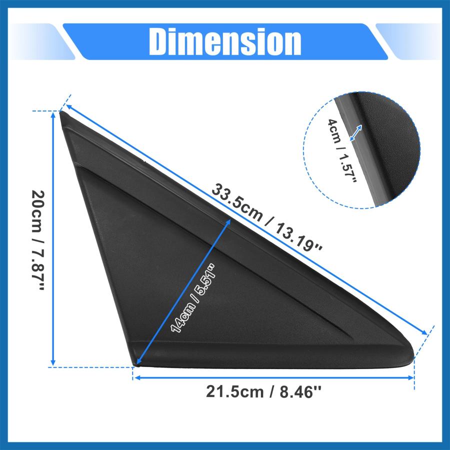 【並行輸入品】 A ABSOPRO Front Right Mirror Corner Triangle Fender Cover Rearviの画像