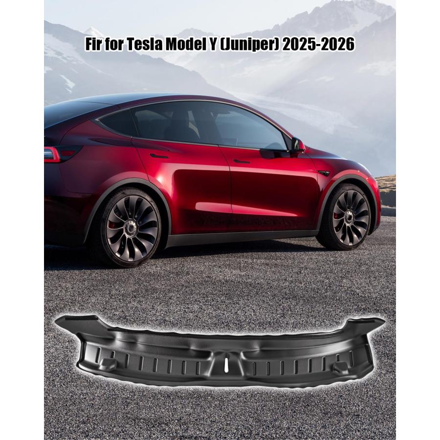 テスラモデルYジュニパー2025〜　トランクガード 並行輸入品】リアバンパーガード、TeslaモデルY(ジュニパー)2025 2026