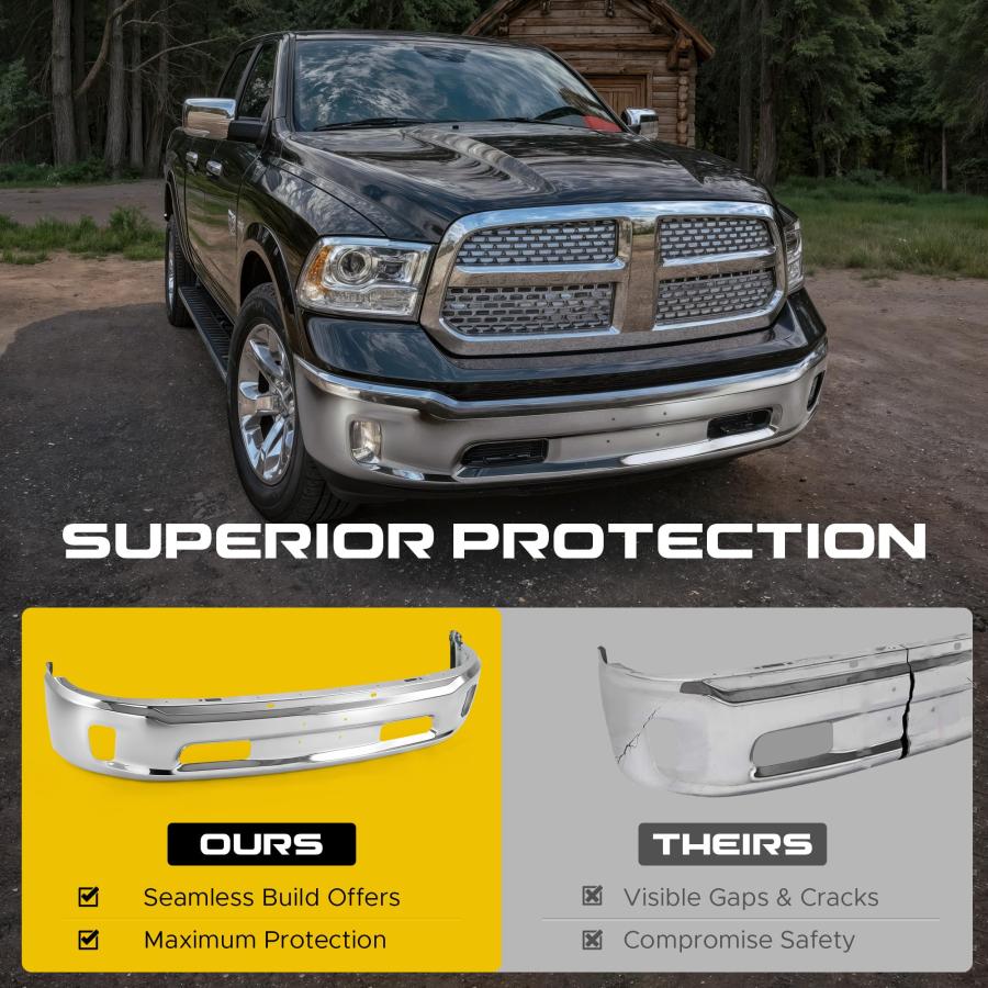 並行輸入品】フロントバンパー ダッジ ラム VRC For 13-18 Ram 1500