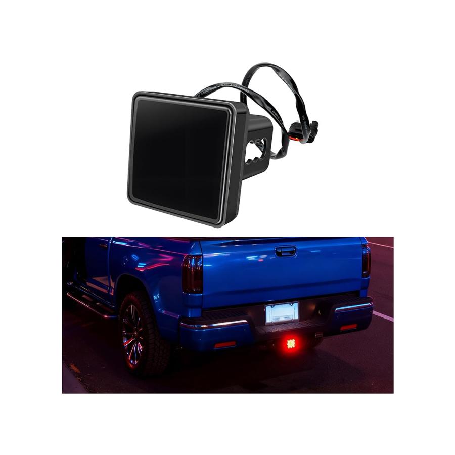 並行輸入品】Ywdiml 12 LED ブレーキライト トレーラーヒッチカバー 高