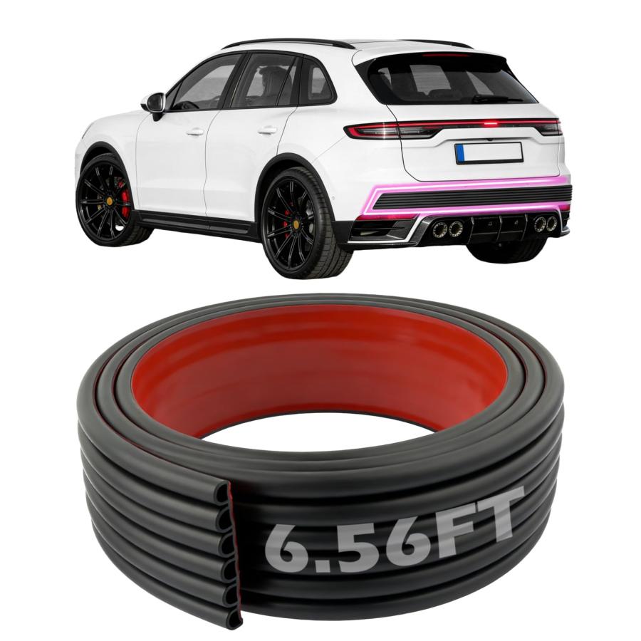 並行輸入品】6.56フィート(6.56フィート)車用リアバンパーガード、ゴム 