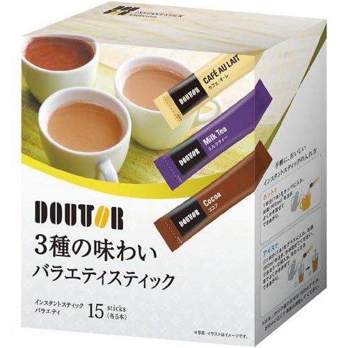 ドトール DOUTOR 3種の味わいバラエティスティック 3箱分45本 コーヒー