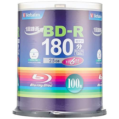 Verbatim バーベイタム 1回録画用 ブルーレイディスク BD-R 25GB 100枚 